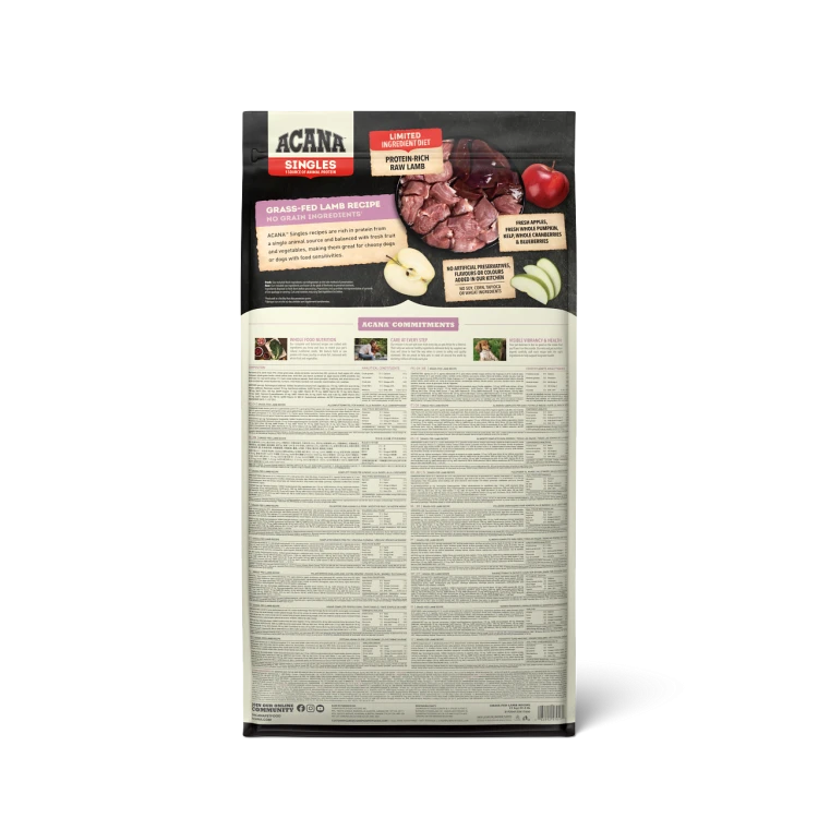 ACANA Singles Grass-Fed Lamb Updated Back 17kg EMEA APAC.png